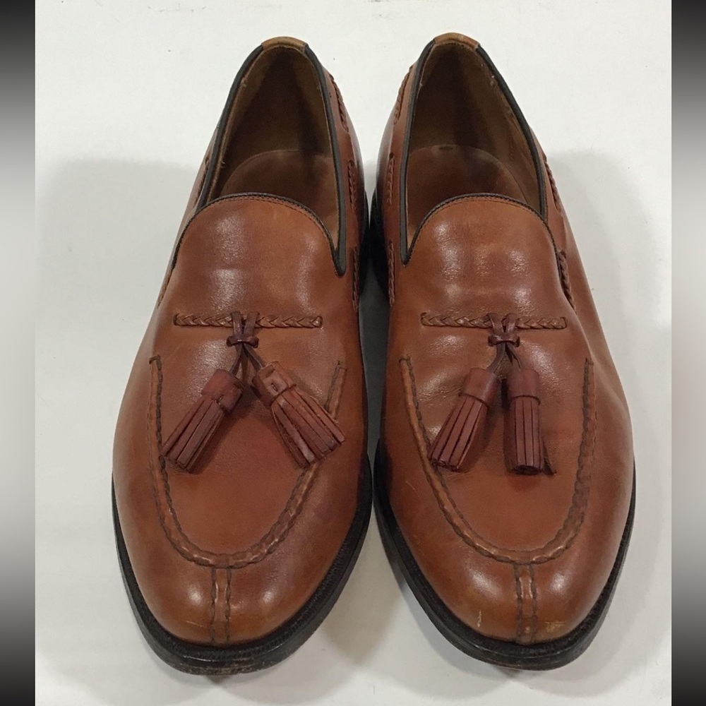 Men’s Allen Edmonds Pembrook Chili Leather Tassel Loafers Size 9.5D